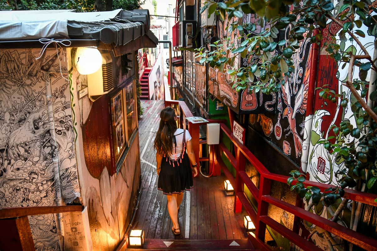 Quiet residential alley and traditional storefronts off the beaten path in a hidden Tokyo neighborhood