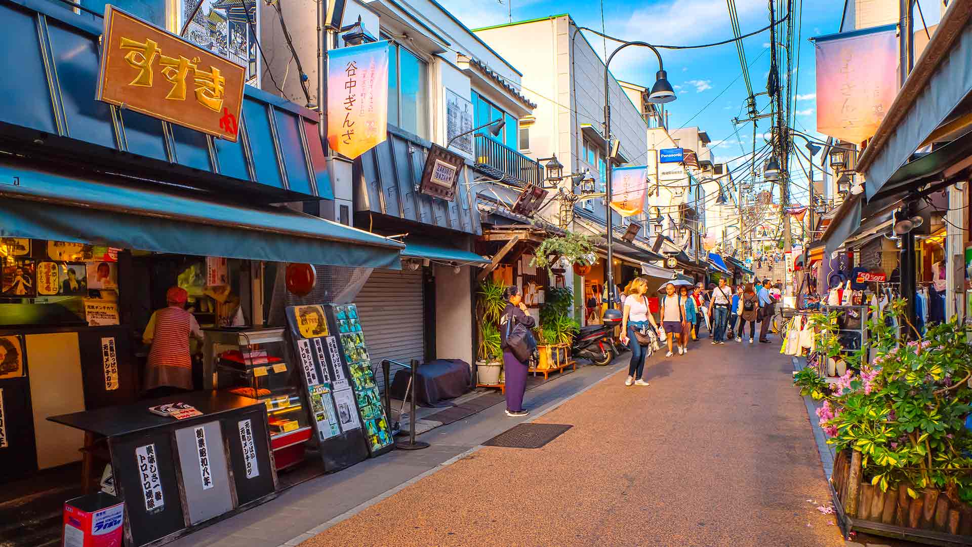 The nostalgic merchant stalls of Yanaka Ginza marketplace